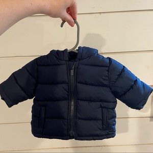 Old Navy Baby Puffer Coat 0-3 Months Navy Jacket
